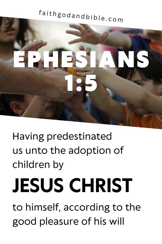Having predestinated us unto the adoption of children by Jesus Christ to himself, according to the good pleasure of his will