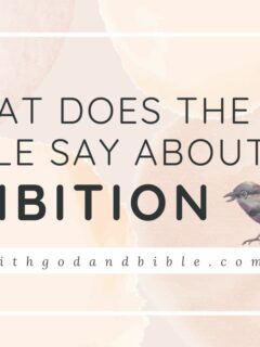 What Does The Bible Say About Ambition