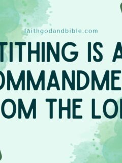 Tithing Is a Commandment From the Lord