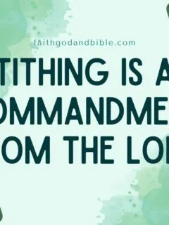 Tithing Is a Commandment From the Lord